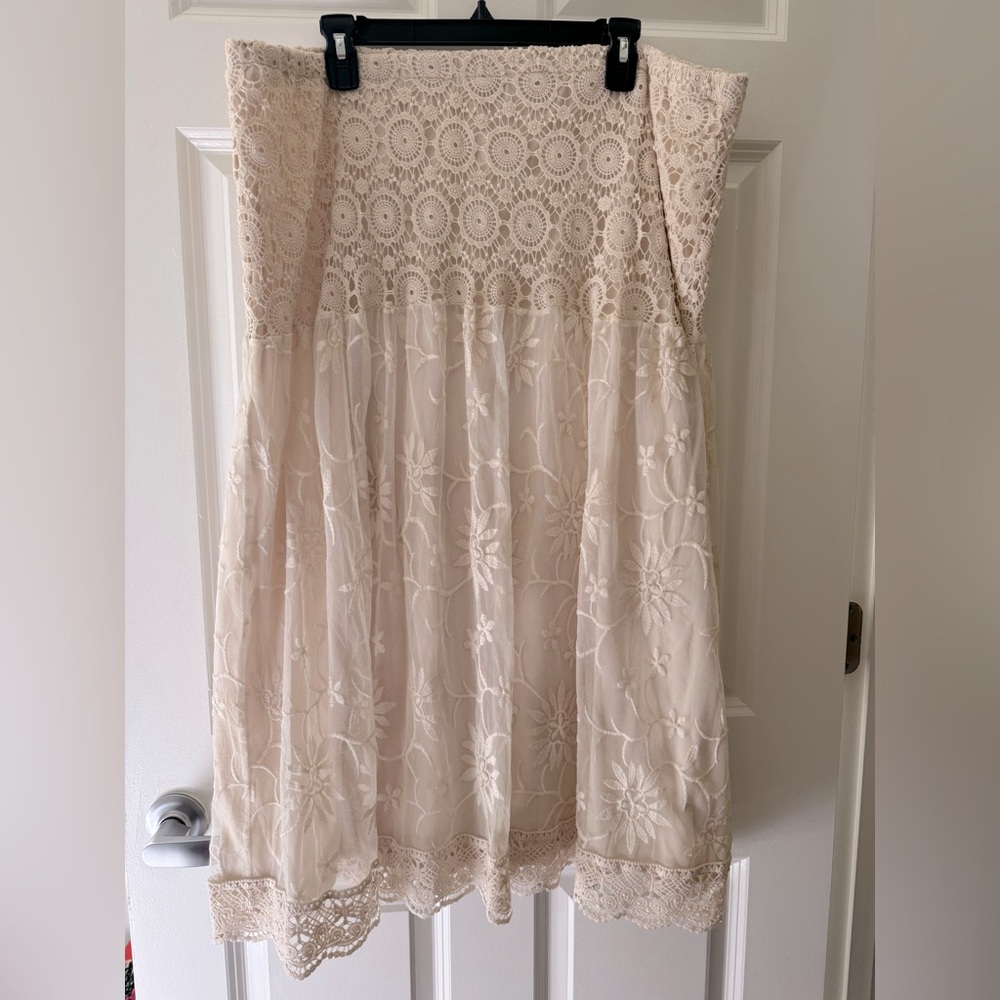 Lace long maxi skirt